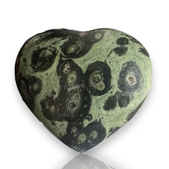 Kambaba Jasper‎ Large Chunky Heart Carving - Picture 10 of 10
